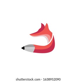 Fox Logo Design Vector Template
