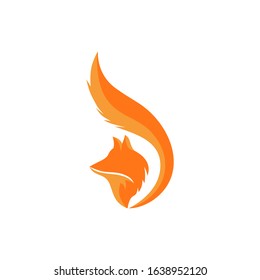 Fox Logo Design Vector Template