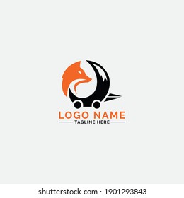 Fox logo design vector template