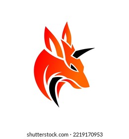 fox logo design vector template