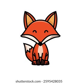 fox logo design.animal vector ilustration