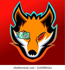 Fox logo esport (mascot). Can be used for logo purposes, trademarks, clothing designs, etc.