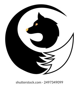 fox logo, fox face logo, logo of fox face, vector illustration, Eps 10  