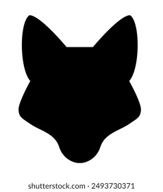 Fox Logo Flat Icon Fox face logo vector illustration eps 10