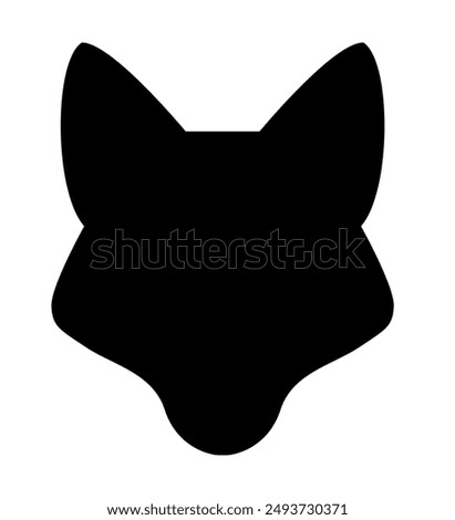 Fox Logo Flat Icon Fox face logo vector illustration eps 10