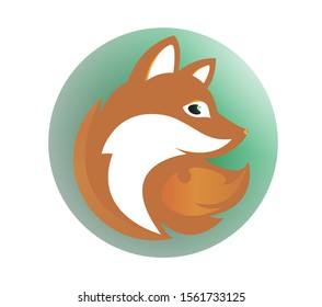 Fox logo
flat illustration design