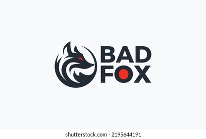 Fox logo forms with simple shape	