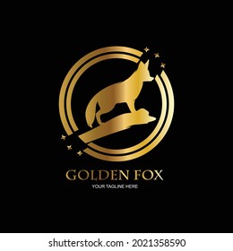 Fox logo in gold color