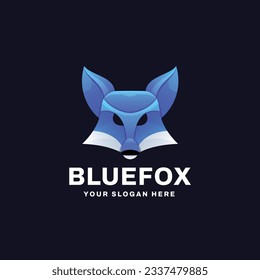 Fox Logo Gradient Vector Icon Illustration