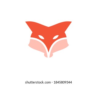 Fox logo head animal vector icon 