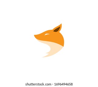 Fox logo head vector icon 