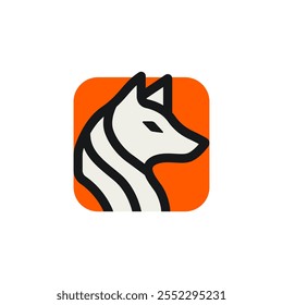 Icono del logo de Fox. Diseño colorido del logotipo del zorro. Icono de Vector de zorros salvajes. Vector de zorro animal. Elegante logo naranja para la empresa de zorros. Logotipo del zorro tricolor.