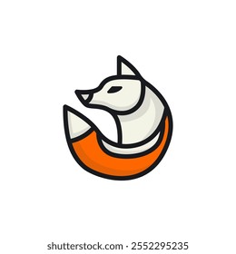 Icono del logo de Fox. Diseño colorido del logotipo del zorro. Icono de Vector de zorros salvajes. Vector de zorro animal. Elegante logo naranja para la empresa de zorros. Logotipo del zorro tricolor.