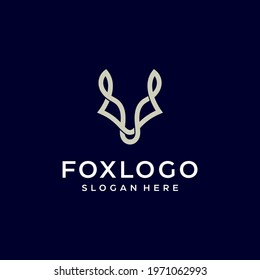 Fox Logo icon Desain Vector