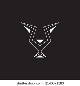 Resumen moderno Estilo de línea creativa Estilo Fox Logo Diseño Plantilla Vector Ilustración.