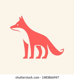 Fox logo. Icon design. Template elements