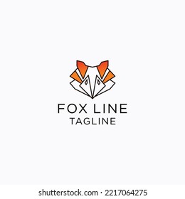 Fox logo icon design template flat vector