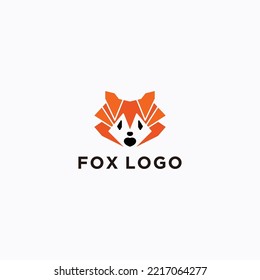 Fox logo icon design template flat vector