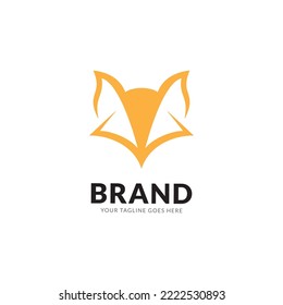 fox logo icon design template.
