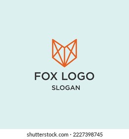 Plantilla de diseño de iconos del logotipo de Fox 
