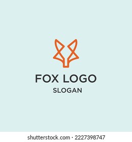 Fox logo icon design template 