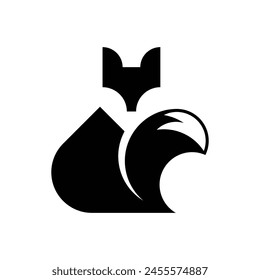 Fox logo. Icon design. Template elements	