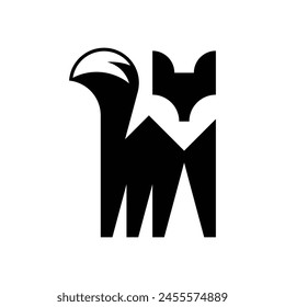 Fox logo. Icon design. Template elements	