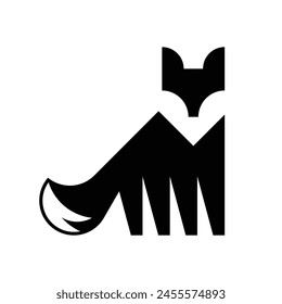 Fox logo. Icon design. Template elements	