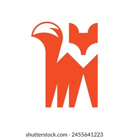 Fox logo. Icon design. Template elements