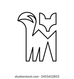 Fox logo. Icon design. Template elements	