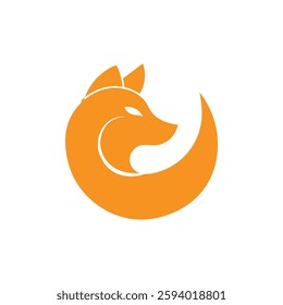 fox logo  icon illustration flat