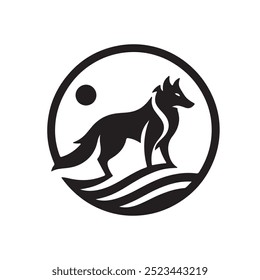 fox logo icon isolated on white background