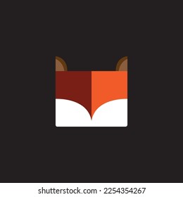 fox logo icon minimalist full colour.