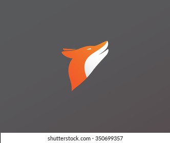 Fox Logo Icon on Background - Isolated Illustration
