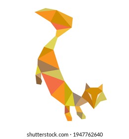 Fox logo icon sign Animal head face symbol emblem Figures template Modern geometric design Cartoon children's style Fashion print clothes apparel greeting invitation card cover flyer poster banner