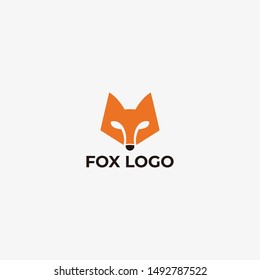 fox logo icon tech design vector