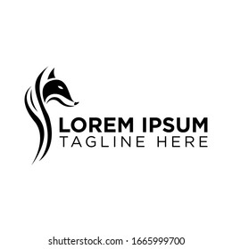 Fox logo illustration design template