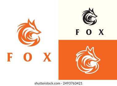 Vector de diseño de ilustración de logotipo de fox