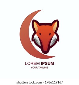 fox logo illustration vector.modern style design.fox illustration
