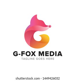 Fox logo with the initials g