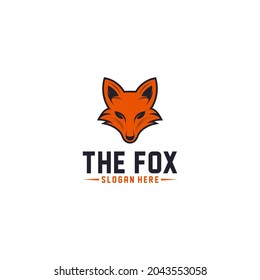 fox logo with leaf-shaped eyes on a white background