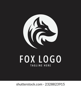 fox logo line art design logo illustration icon
