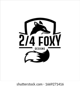 Fox logo mascot emblem.Modern icons for logo design