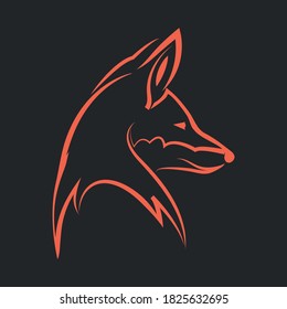 Fox logo mascot sport illustration. modern icons for logos and emblem. Fox logo mascot sport illustration. modern icons for logos and emblem. fox head illustration