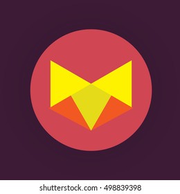 Fox logo material design isometric
