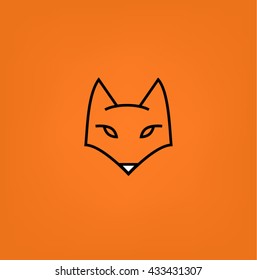 Fox logo minimalism line