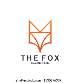Fox logo with modern concept. Vector icon fox design
