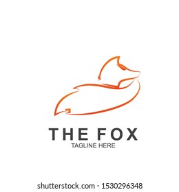 Fox logo with modern concept. Vector icon fox design