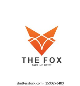 Fox logo with modern concept. Vector icon fox design