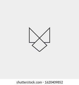 Fox logo with modern concept. Vector icon fox design